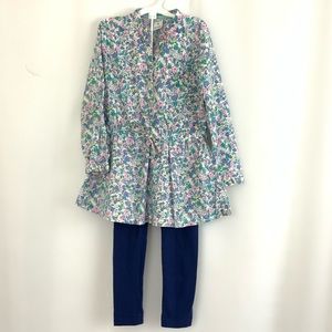 Girl’s Carter’s Floral Tunic and Leggings Set Size 4